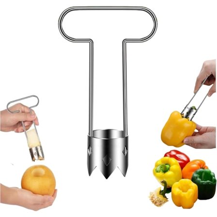 2026 Ny kärnare för röd paprika och äppelkärnare i rostfritt stål – Multifunktionell köksredskap för att ta bort frukt- och grönsakskärnor