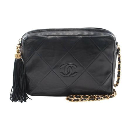 Chanel Vintage Pre-owned Shoulder Väska blå, Dam Vintage Väskor, Dam, Storlek: ONE SIZE
