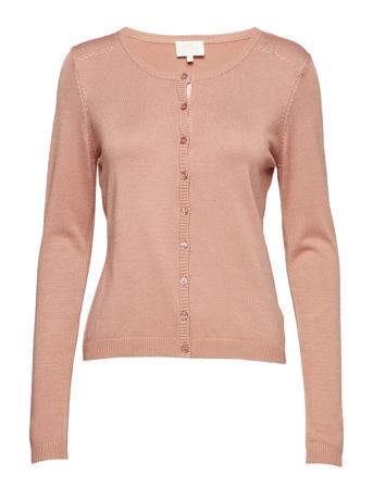 New Laura Cardigan Stickad Tröja Cardigan Rosa Minus