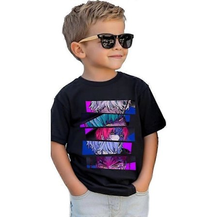 KPop Demon Hunters Tilbake til skolestart, grafisk T-skjorte i bomull for unge jenter og gutter HUNTRX Rumi Zoey Mira gave til KPOP-fans, rund hals [