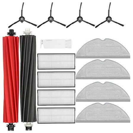 För Roborock S8 / S8+ Robotdammsugare Huvudsida Borstar Hepa Filter Moppduk Tvättbar Tillbehör Set