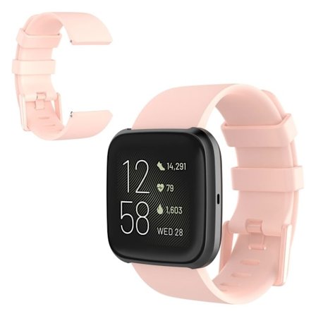 Fitbit Versa 2 / Versa Lite silikon klockarmband - rosa / Size: L