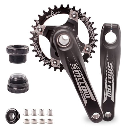 MTB-pyörän BCD 104 -kampiakseli 170 mm:n kammet 1X-järjestelmä ketjupyörä yhdelle eturattaalle