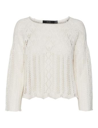 Vmginger 3/4 Boatneck Pullover Ga Noos Vero Moda Cream