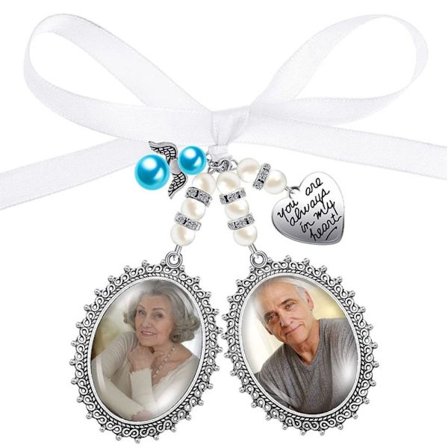 2 stk Hjerte fotoramme med hjerteperler 2 stk 2 stk