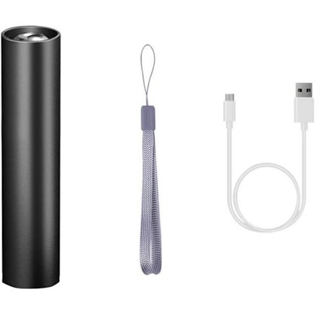 Mini Ficklampa Uppladdningsbar LED-Ficklampa Barnlampa Liten USB LED Uppladdningsbar Ficklampa för Camping Vandring Nödsituationer