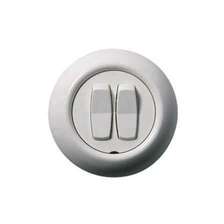 Schneider Electric Renova WDE006827 Strömbrytare infälld, vit Dubbeltrapp, Strömbrytare & vägguttag