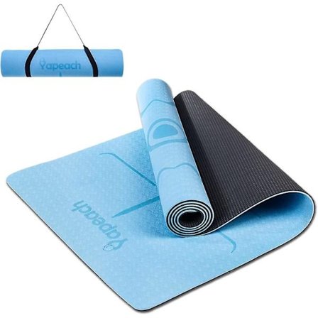 Yogamatte Antiskli Treningsmatte Med Justeringsmarkør Miljøvennlig Fitness Yogamatte Kvinner Menn Tykk Ripstop Treningsstudio Pilates