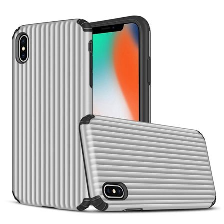 Hybridfodral i form av resväska för iPhone XS - Silver