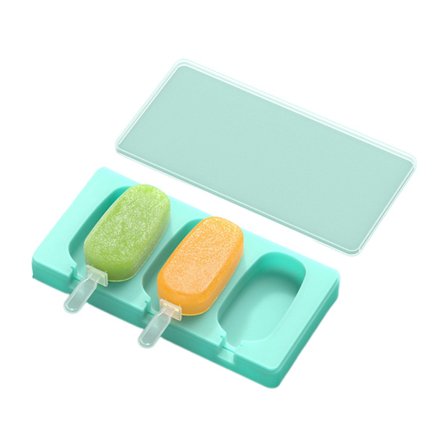 2 huller/3 huller is silikoneform DIY isbakke is til popforme ispindeforme fødevaregodkendt silikonemateriale mo