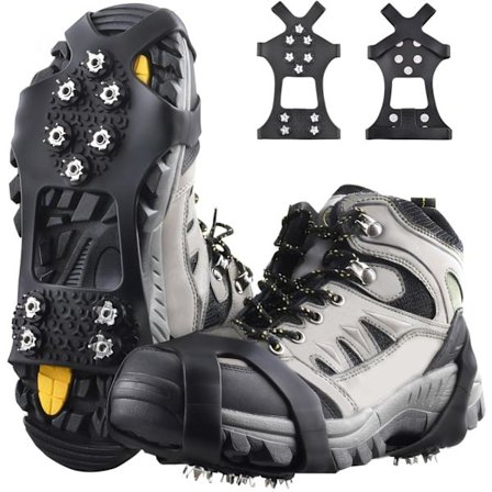 Sko-pigger med 10 pigger, is- og snøgrep for gange, jogging, klatring og fotturer på snø og is #0