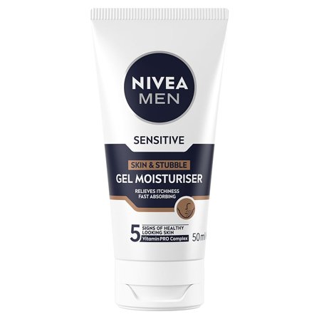 NIVEA Men Sensitive Skin & Stubble Cream Gel 50 ml, Skincare, Ansigtspleje, Serum