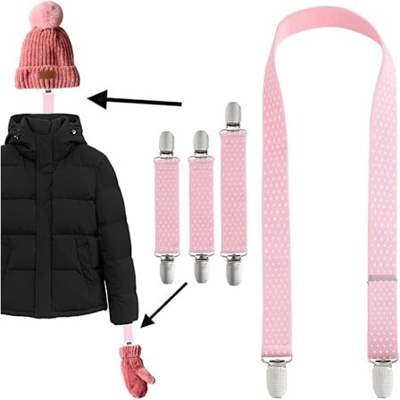 4 stk vinter elastiske votteklips luer klips for barn