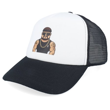 Iconic - Black trucker Czapka Z Daszkiem - Ibiza Final Boss Foam Black/White Vintage Trucker @ Hatstore