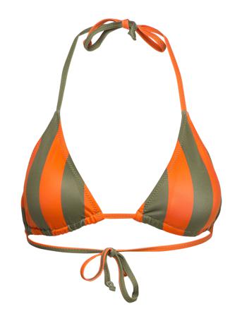 Bikini Top Sandnes Big Stripes Orange Swimwear Bikinis Bikini Tops Triangle Bikinitops Monivärinen/Kuvioitu DEDICATED