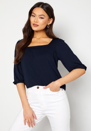Happy Holly Luciana 3/4 top Navy Klær