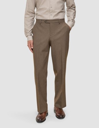Shaping New Tomorrow - Essential Suit Pants - Saddle Brown Melange - Relaxed Fit - Male - Size 31/32