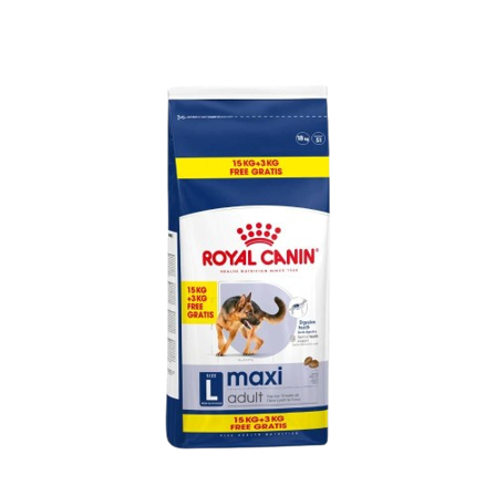 Royal Canin - Maxi Voksen tørrfôr for hunder 15 kg + 3 kg - Hund - Hundefôr & hundemat - Tørrfôr for hund - ZOO.no
