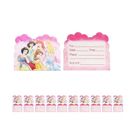 10 kpl Disney Prinsessa Kutsukortteja Juhlatarvikkeet Syntymäpäiväkoristeet