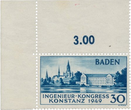 Tyskland 1946 allierede besættelse fransk zone - MICHEL 46 type II - Postfrisk