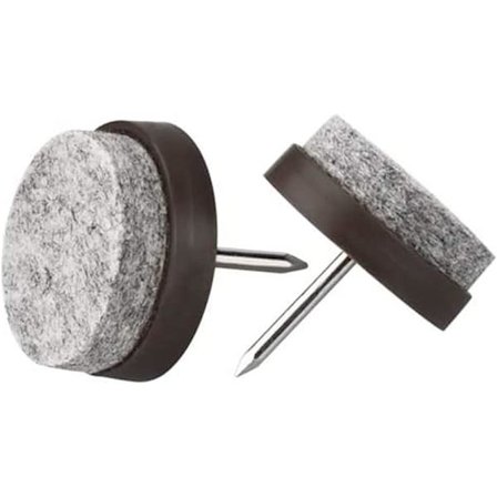 50 Stk Stolglidere Runde 22mm Møbelglidere Svart Filt, ZQKLA