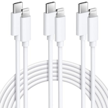 iPhone Snabbladdningskabel 3-Pack 2M USB C till Lightning Kabel [MFi-Certifierad] Ny iPhone Kabel Kompatibel med iPhone 14 13 12 11 Pro Max X XS