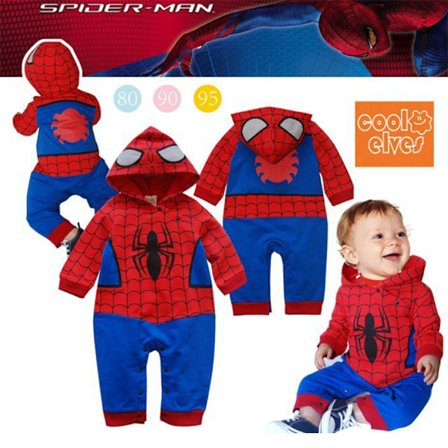 Baby Romper Spider-Man Kostyme Maskerade Cosplay