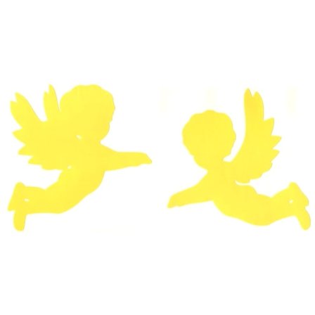 Väggdekor. Ett par gula Änglar