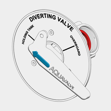 Y-klep TruDesign Aquavalve Through Bulkhead, 1 1/2" G (BSP) tot 2 x 1 1/2" G (BSP)
