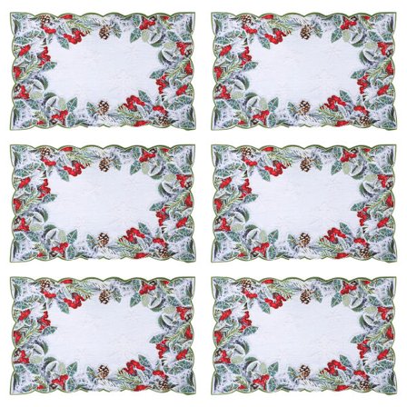 Juledekoration dækkeserviet Trykt stof dækkeserviet Boligindretning Vestlig dækkeserviet bordisoleringsmåtte