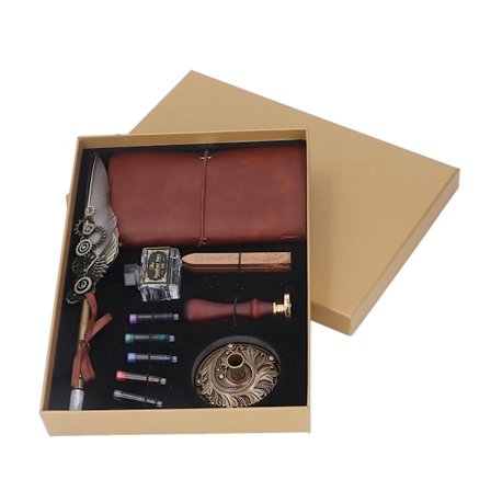 Fjerpen og blæksæt Vintage stil Glat skrivning Holdbar Bredt