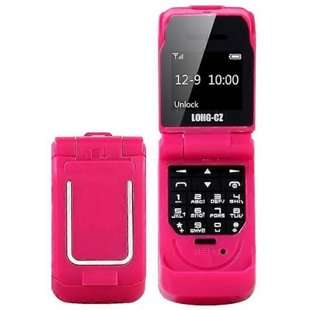 LONG-CZ J9 Flip Mobiltelefon Bluetooth Oppringing Liten Telefon Støtter 2G Nettverk GSM 850 / 900 / 1800 / 1900MHz
