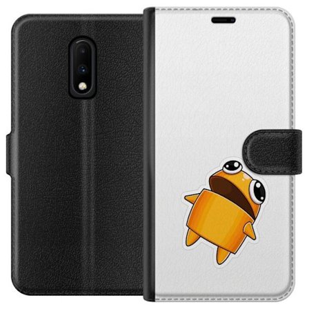 Kompatibel Tegnebogsetui til OnePlus OnePlus 7 Orange tegnet figur med store øjne og dynamisk pose i legende stil