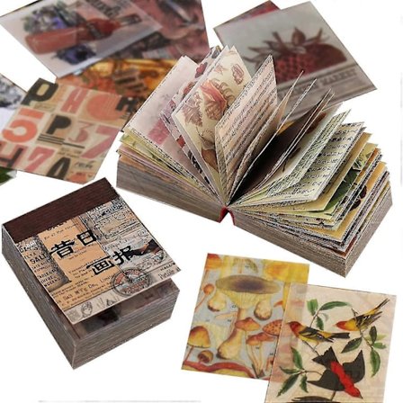 2 Pakke Vintage Scrapbooking Utstyr, Scrapbook Papir For Journalføring, Decoupage Papir For