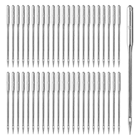 100 st Symaskinsnålar Universal Storlekar Kraftiga Symaskinsnålar för Broderi Läder Jeans (110/18)