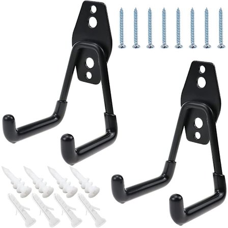 Garagekrokar Garagehängare Dubbla Garageförvaringsverktyg Tunga Garageförvaringskrokar För Att Organisera Kraftverktyg Stege Bulkvaror - 2 Stycken