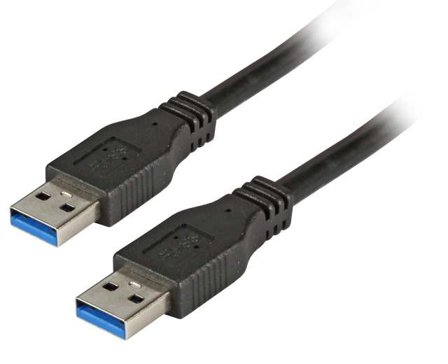 EFB ELEKTRONIK USB3.0 Anschlusskabel A-A, St.-St., 1,8m, schwarz, Classic