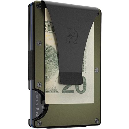 Minimalistisk aluminiumsmetalpung til mænd - RFID-blokering, elastisk, S