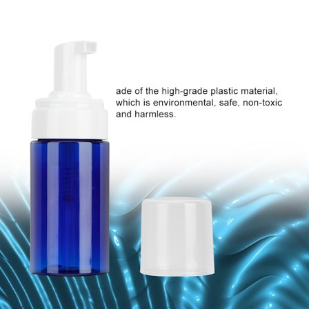 Bärbar Mousse Skummande Tom Flaska Påfyllningsbar Resedispenser Behållare (Pump Huvud Blå)