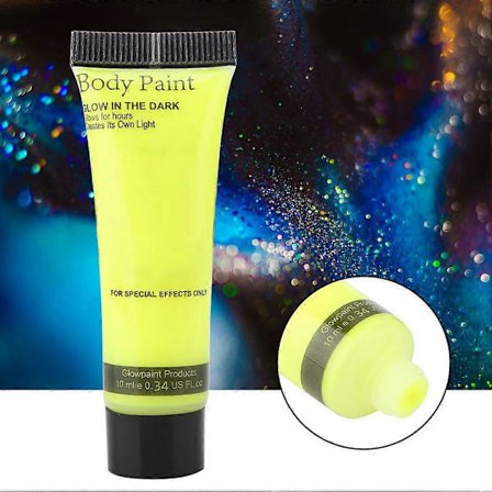 Fluoresoivat vartalo- ja kasvomaalit - 10ml Keltainen - Pestävä, myrkytön