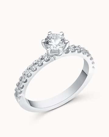 Sidestensring Filippa 0,30 Carat 950 Platina - Forlovelsesringer & Vielsesringer hos Vanbruun