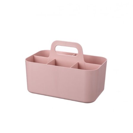 Pinottava säilytyslaatikko - Kannettava kori kylpyhuoneeseen, toimistoon, askarteluun tai koulutarvikkeille (Suorakulmainen, Pinkki)