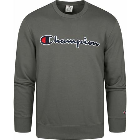Champion Sweater Script Logo Grøn, Herre
