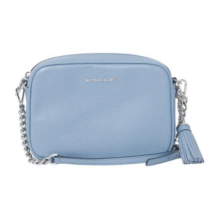 Michael Kors Crossbody Camera Tas , Blauw , Dames , Maat: ONE Size Schoudertassen