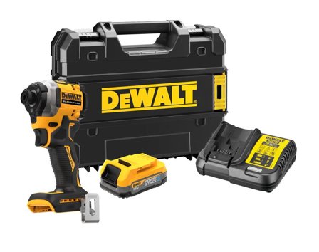 Dewalt DCF850E1T-QW Slagskrutrekker med 1 stk 1,7 Ah batteri, lader, Maskiner
