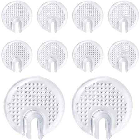 5 par silikon tåbeskyttelse sandaler gjennomsiktige thong sandaler