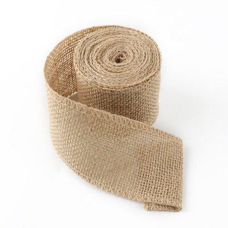 Vintage Jutebånd - 10 m Langt - 6 cm Bredt - Til DIY - Vintage Gavebånd