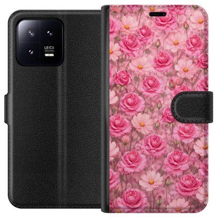 Kompatibel Tegnebogsetui til Xiaomi 13 Petal Reverie Blush Rose