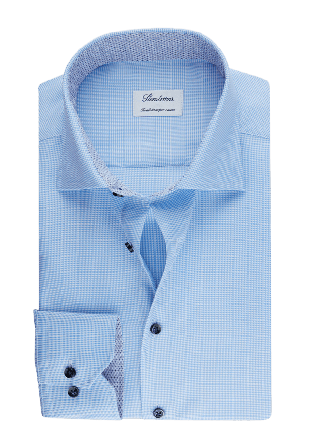 Stenströms Kontrast Twillskjorta, XL-Ärmar Skjortor Herr Blå 39