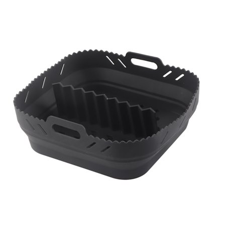 Fyrkantig silikonbakform för airfryer med matta
